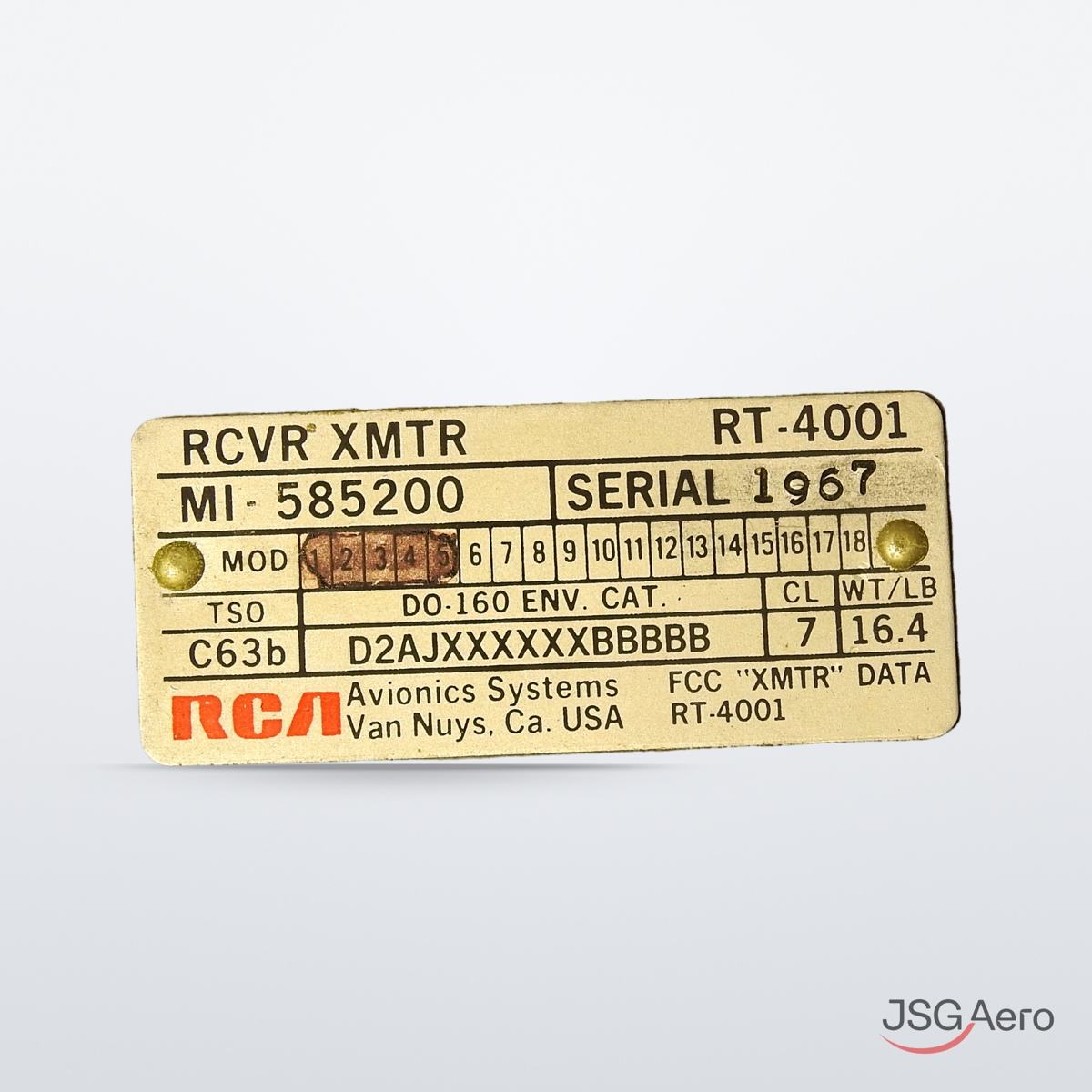 MI-585200 RCVR XMTR RT-4001 · RCA – foto 1 de 4